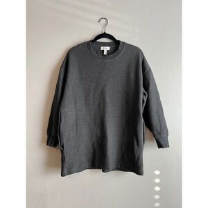 COS Oversized Dark Grey Charcoal Crew Neck Sweatshirt‎ Dress Tunic XS